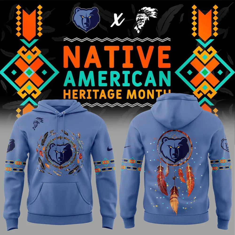Limited Edition Nike Memphis Grizzlies Native American Heritage Month Hoodie Set | DT77