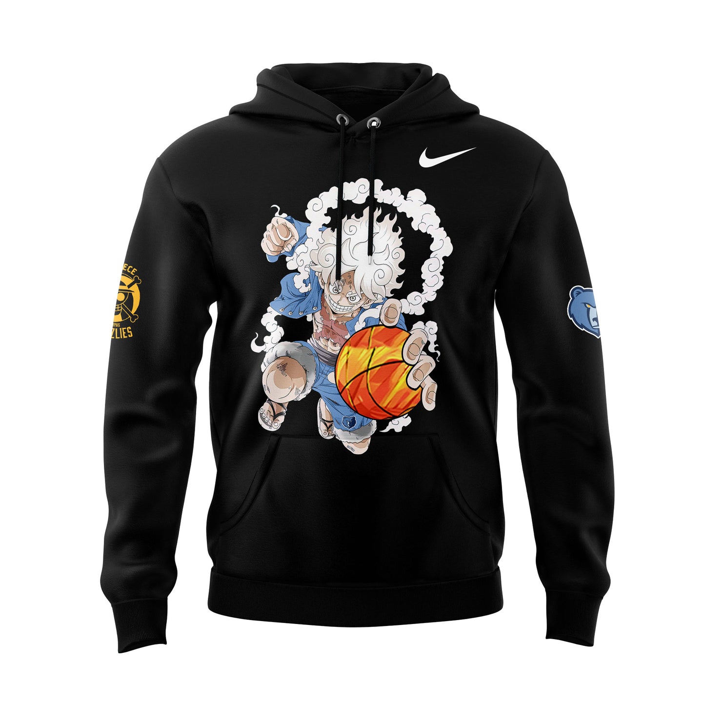 Welcome Luffy Gear 5 are joining the Memphis Grizzlies Black Hoodie Set | FS21