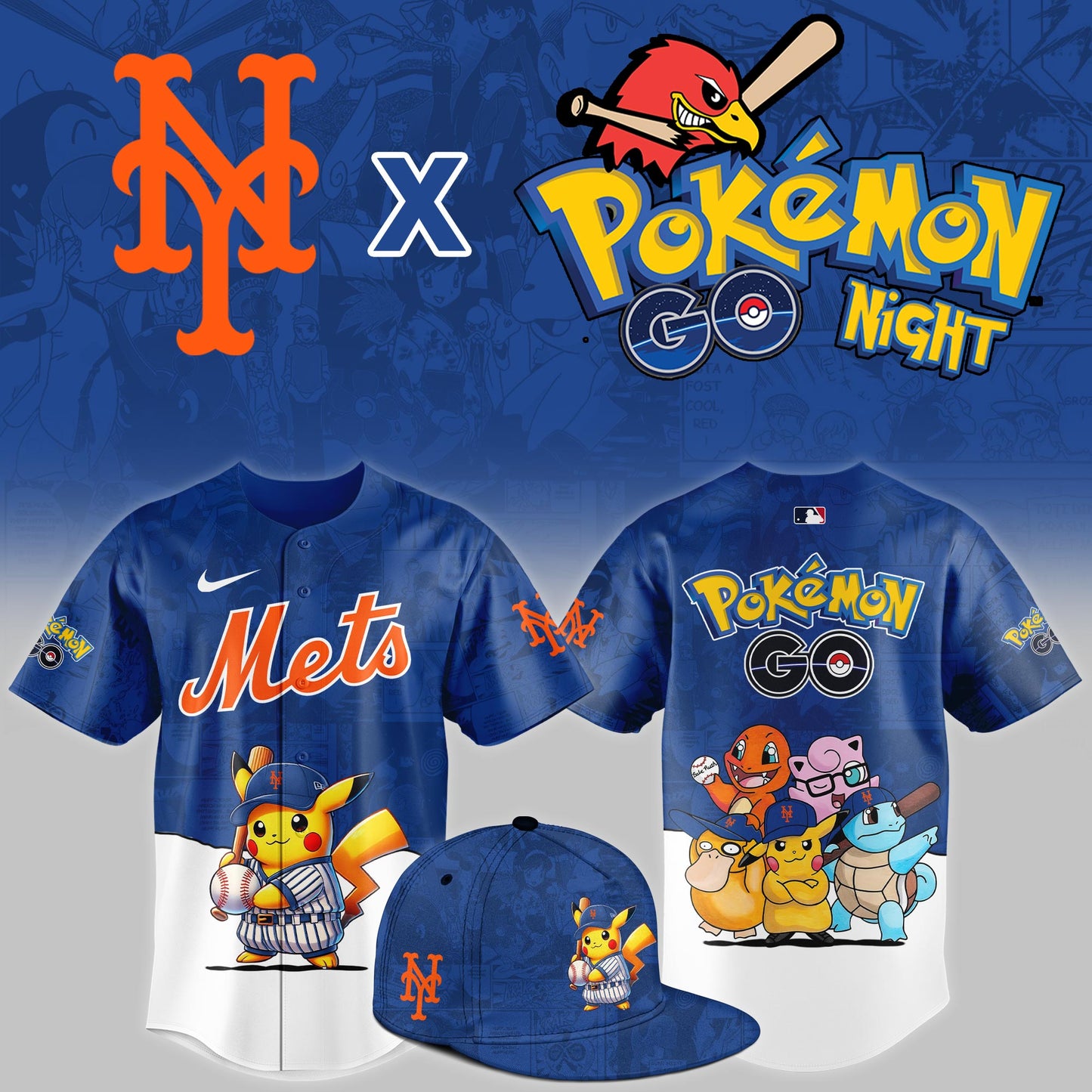New York Mets 2025 Pokémon GO Night Limited Jersey | YE47