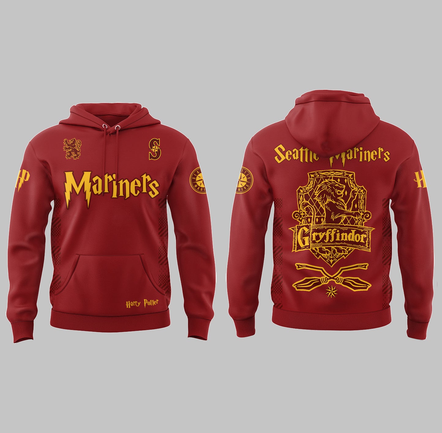 Seattle Mariners x Harry Potter Night Gryffindor House Hoodie-PAC04292542