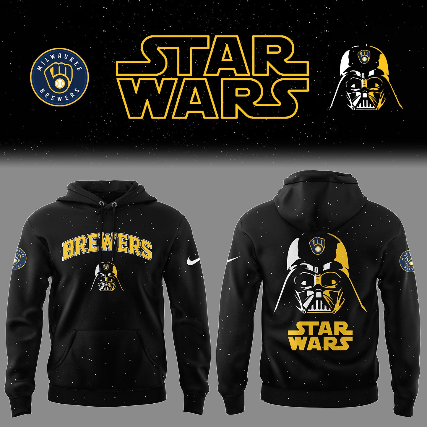 Brewers Baseball 2025 Limited "Brewers x Stars Wars" Black Hoodie-PU25030711