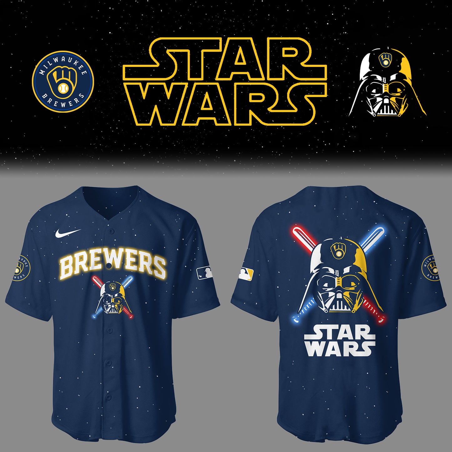 Brewers Baseball 2025 Limited "Brewers x Stars Wars" Navy Jersey-PU25031305