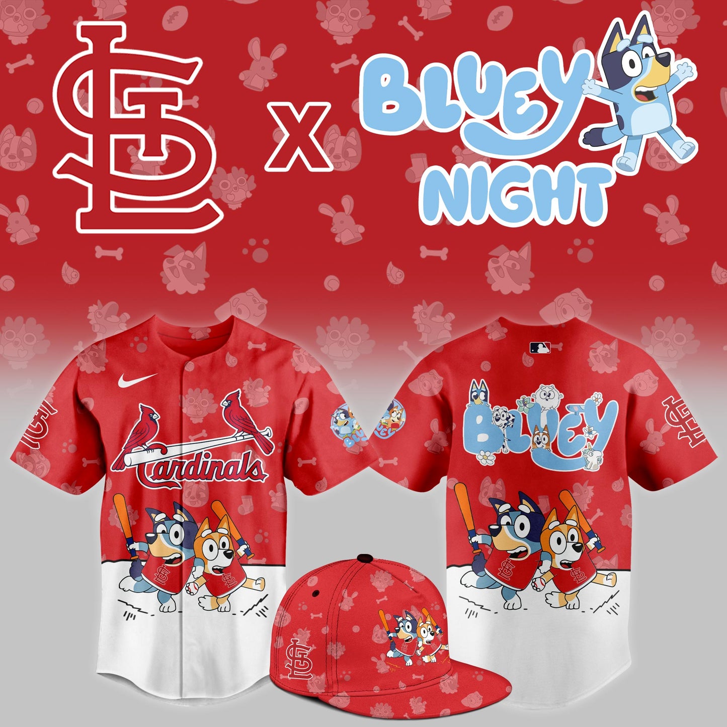 St.Louis Cardinals 2025 Bluey Night Game Limited Jersey | QN63