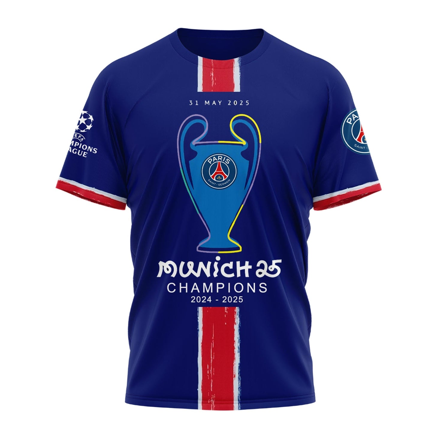 _Paris Saint-Germain F.C Champions League Winner 2025 T.Shirt #2