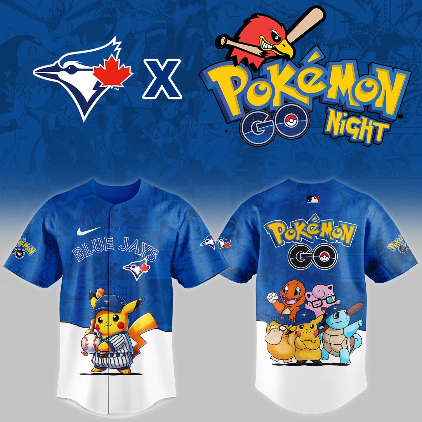 Toronto Blue Jays 2025 Pokémon GO Night Game Limited Jersey | XS95