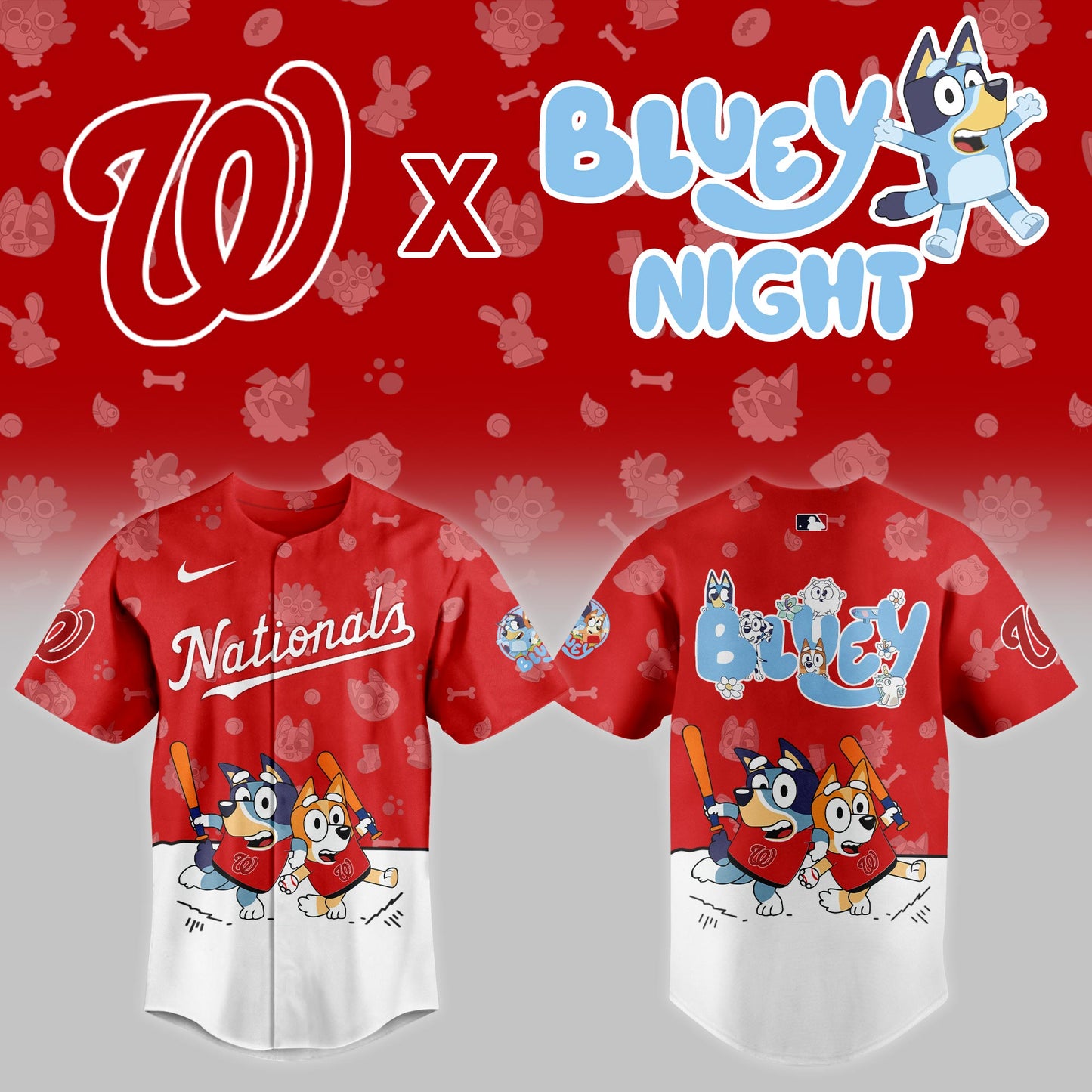 Washington Nationals 2025 Bluey Night Event Limited Jersey | GI10
