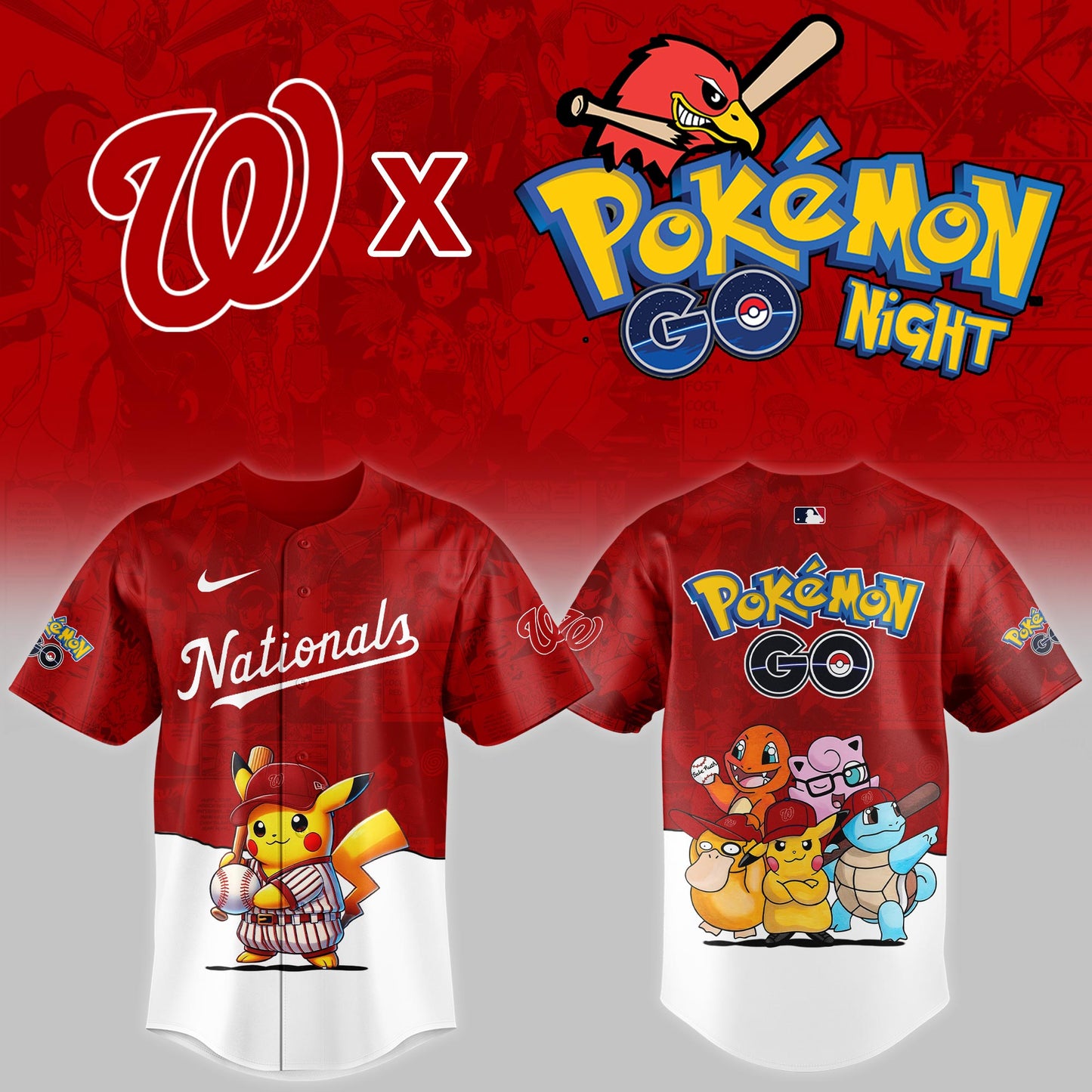 Washington Nationals 2025 Pokémon GO Night Limited Jersey | FG66