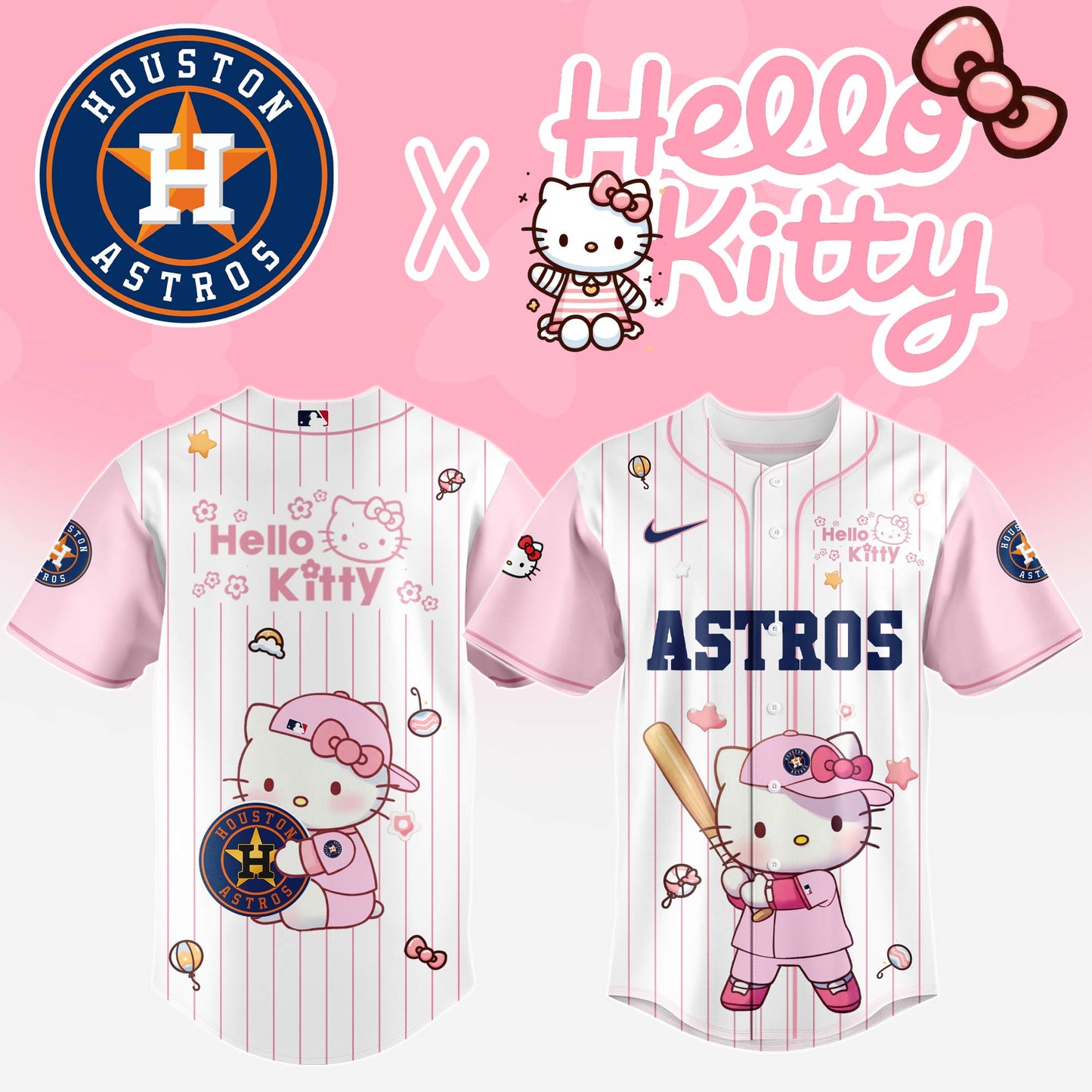Houston Astros x Hello Kitty Night 2025 Baseball Jersey Editions Limited | VA46