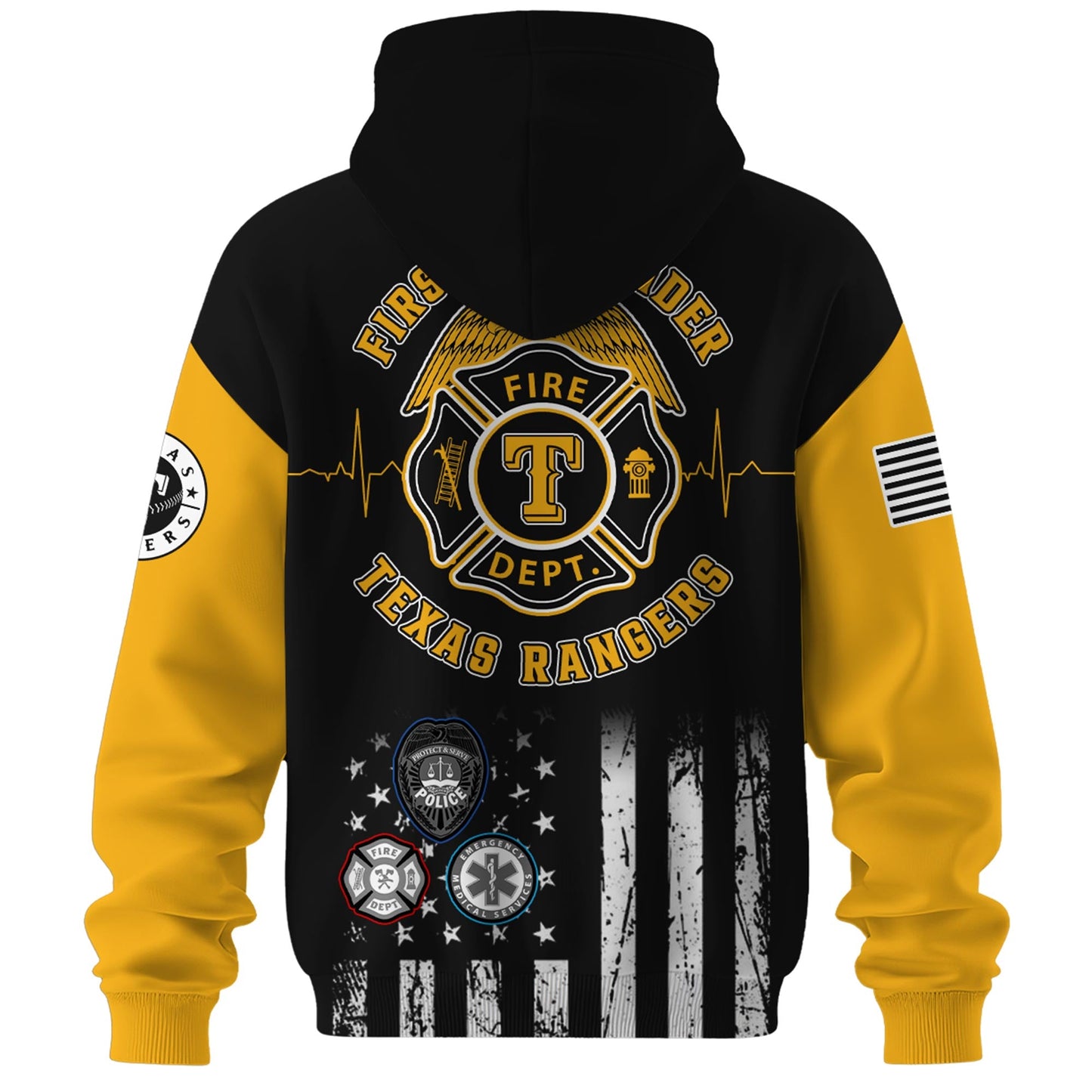 . Texas Rangers MLB x First Responders Night Hoodie Limited Edition