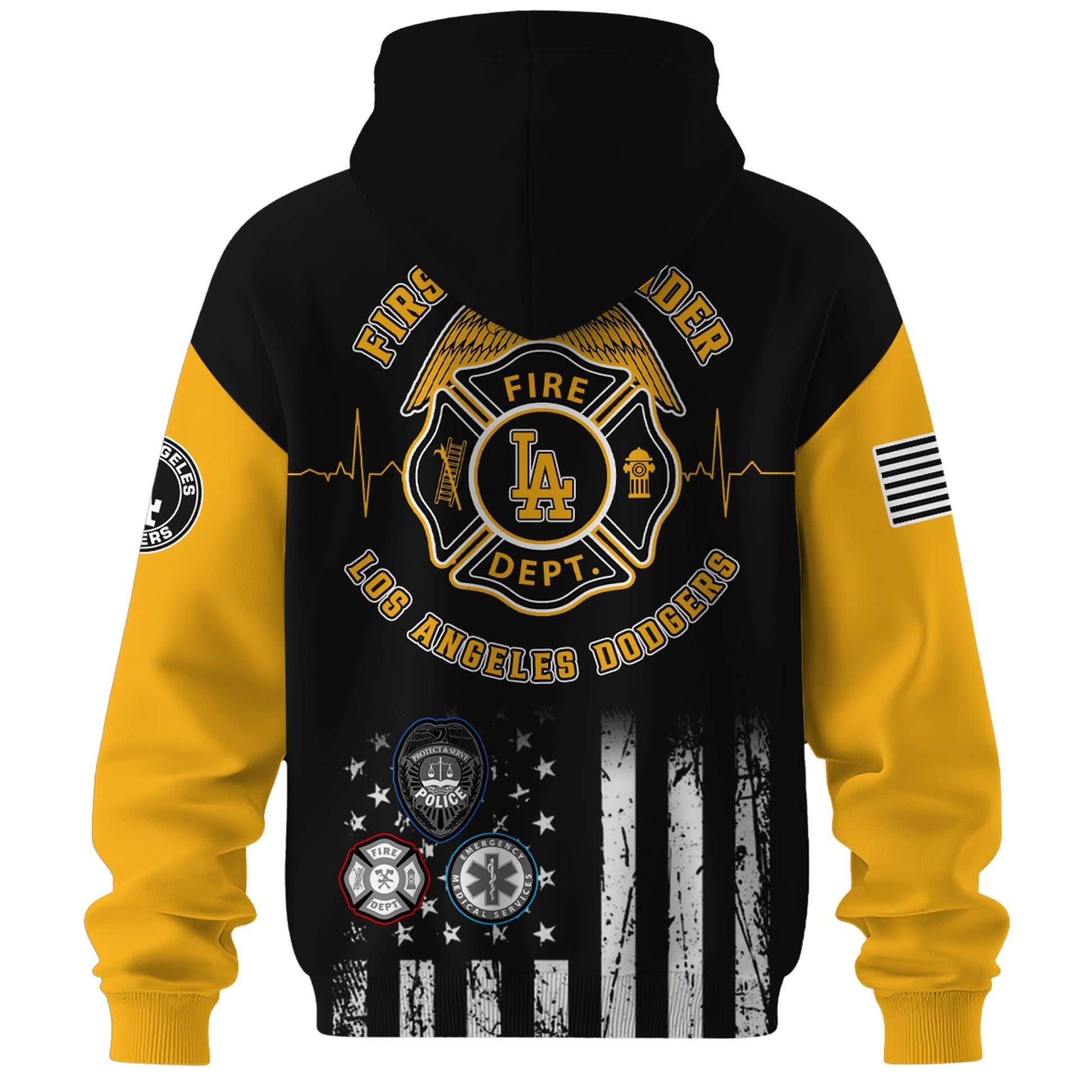 .    Los Angeles Dodgers MLB x First Responders Hoodie Jersey Limited Edition