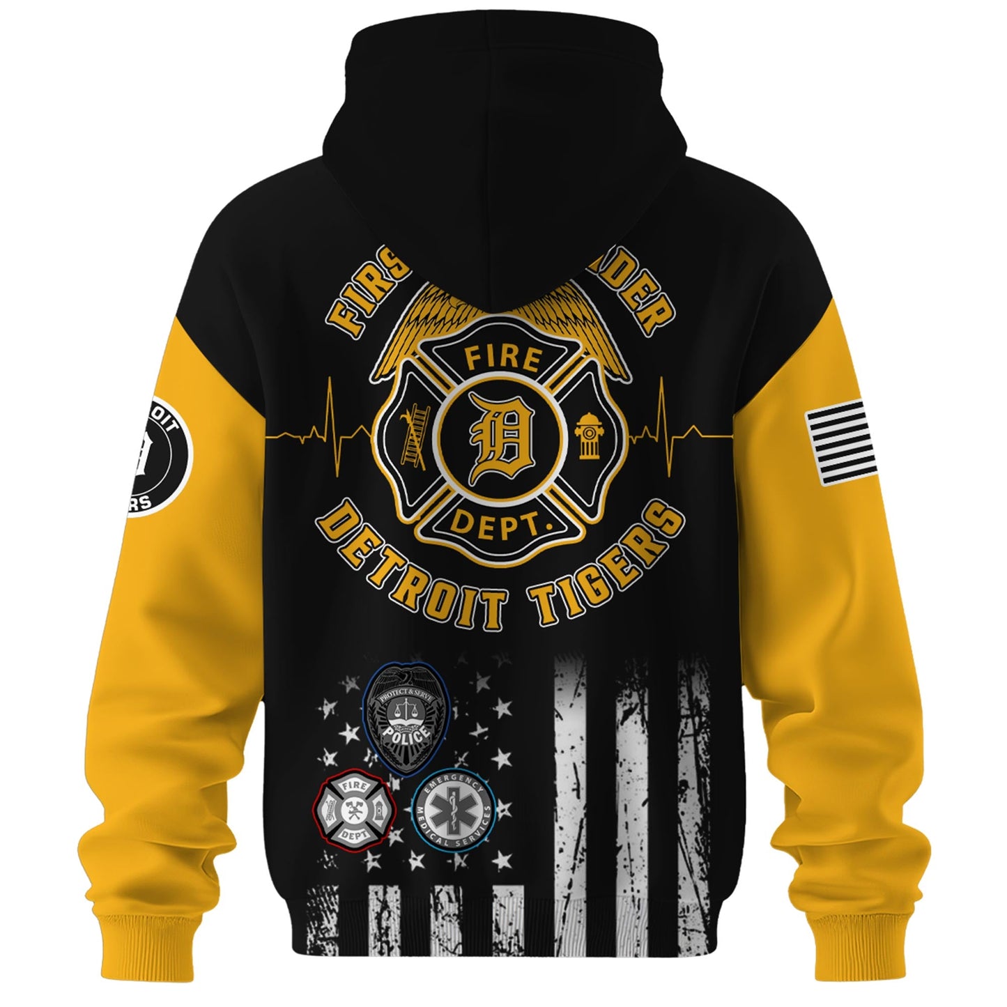 . Detroit Tigers MLB x MLB x First Responders Night Hoodie Limited Edition