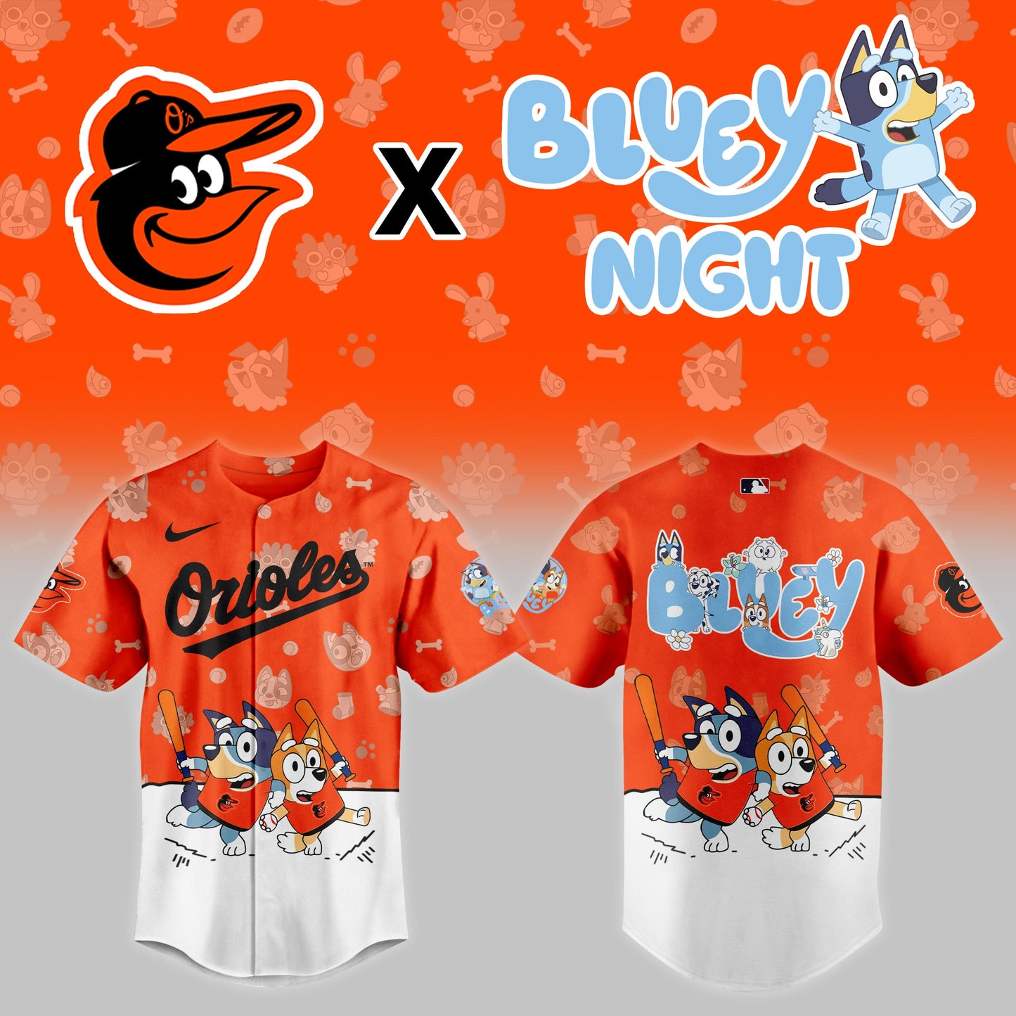 Baltimore Orioles 2025 Bluey Night Event Limited Jersey | KI87