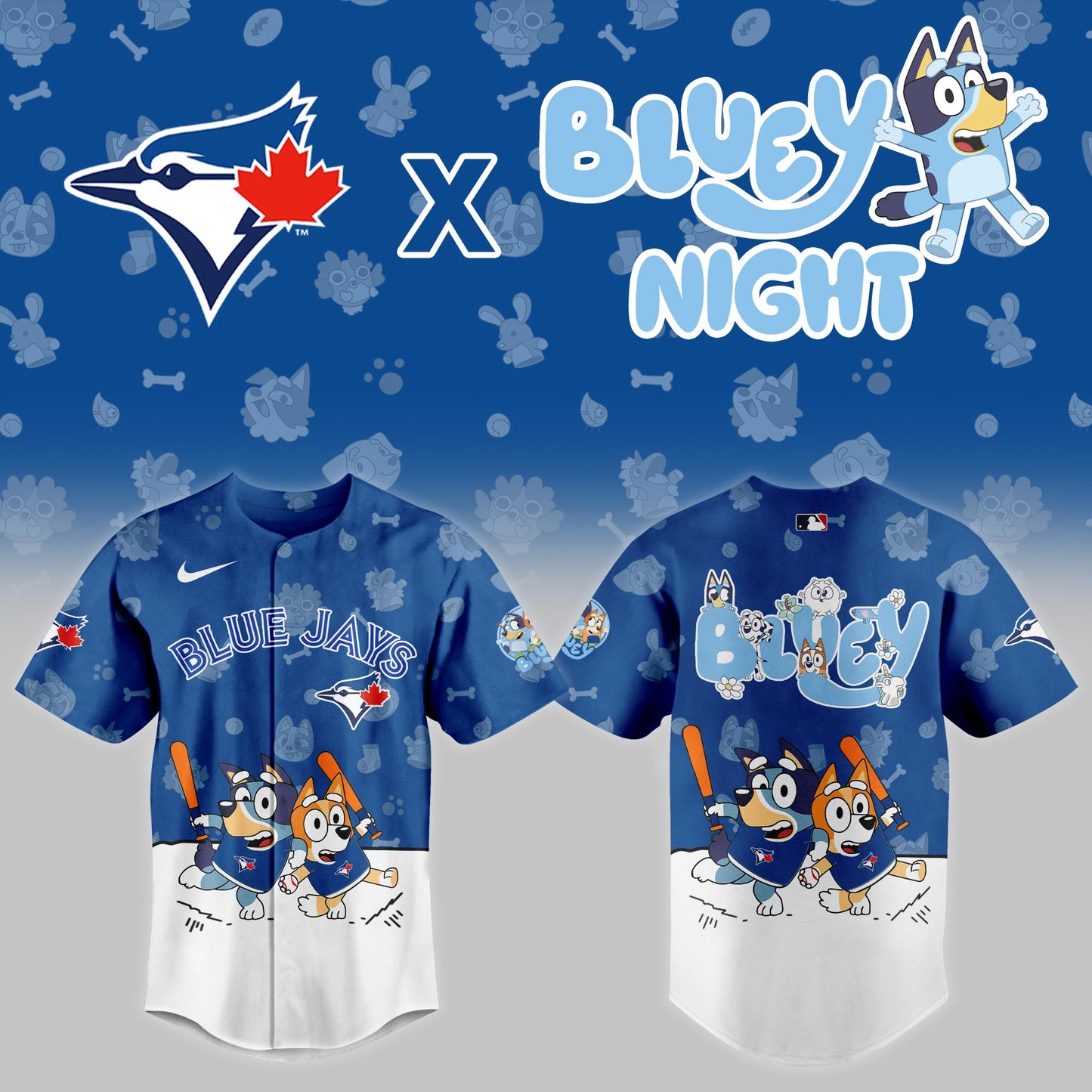 Toronto Blue Jays 2025 Bluey Night Game Limited Jersey | WI32
