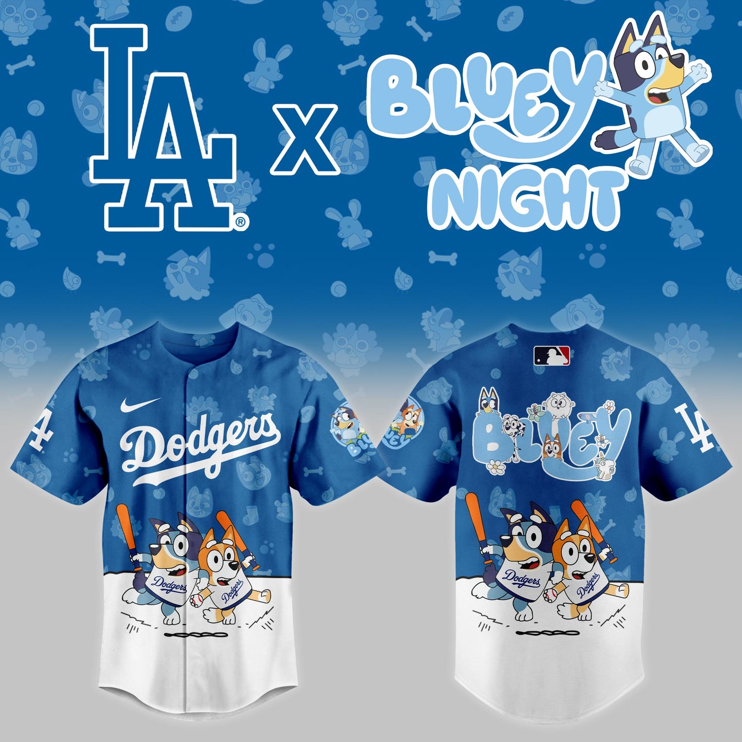 Los Angeles Dodgers 2025 Bluey Theme Night Limited Jersey | XL89
