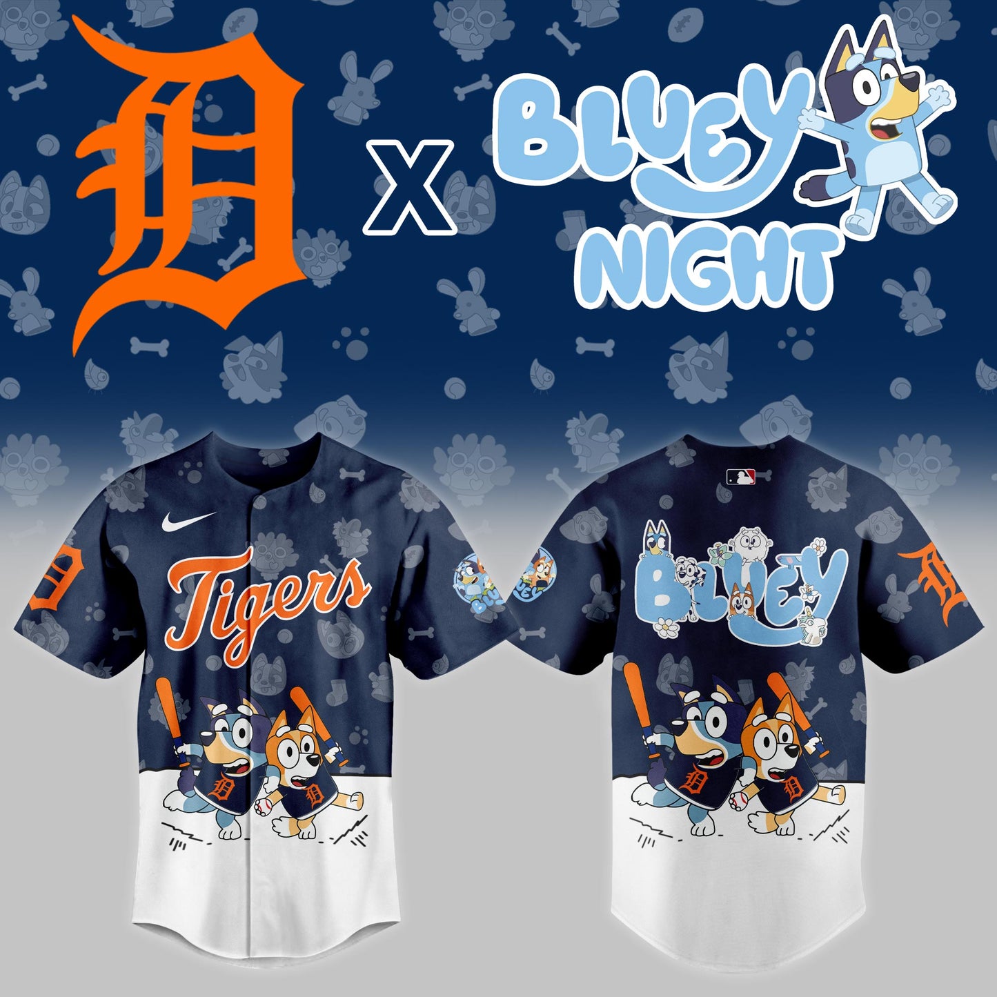 Detroit Tigers 2025 Bluey Night Event Limited Jersey | RY92