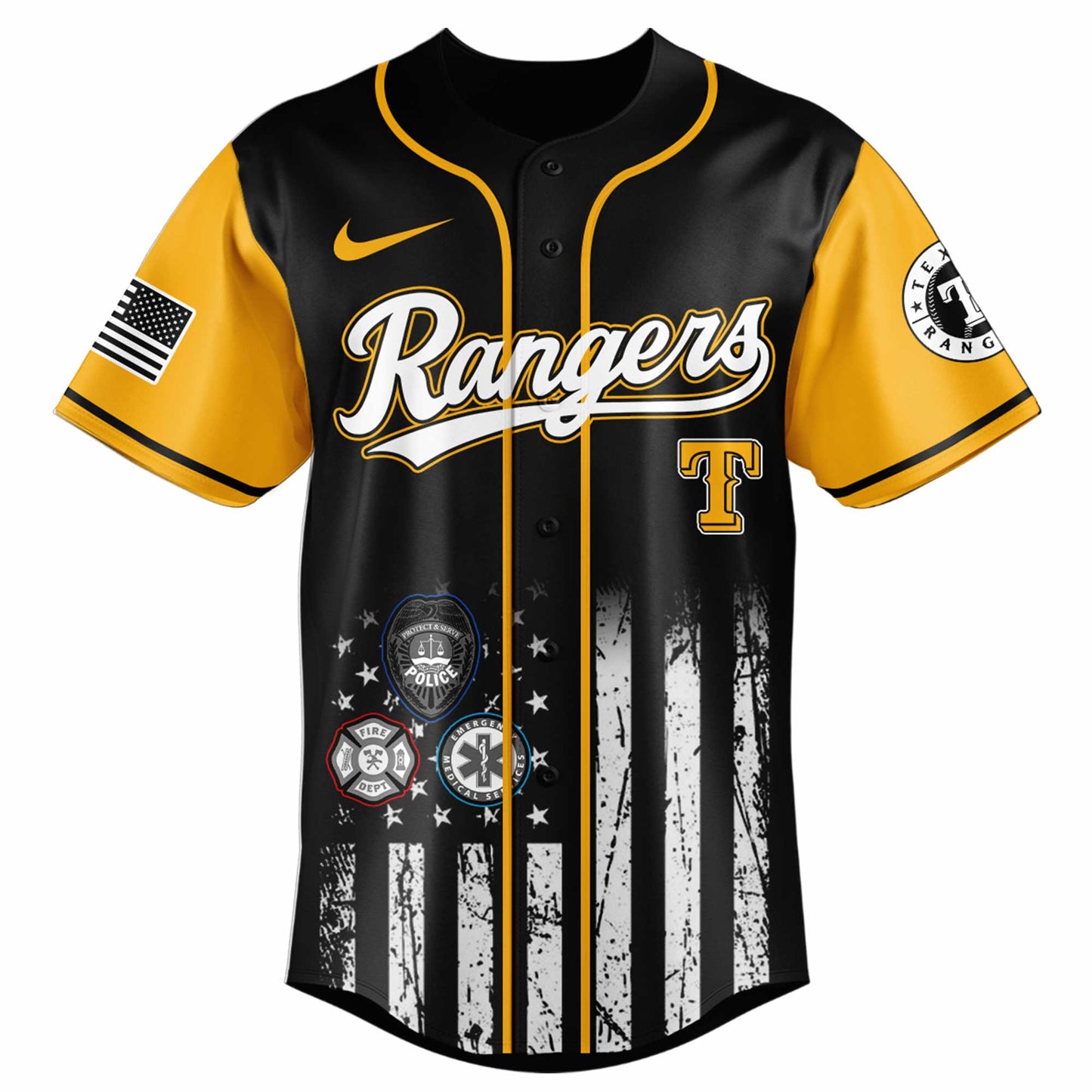 . Texas Rangers MLB x First Responders Night Jersey Limited Edition
