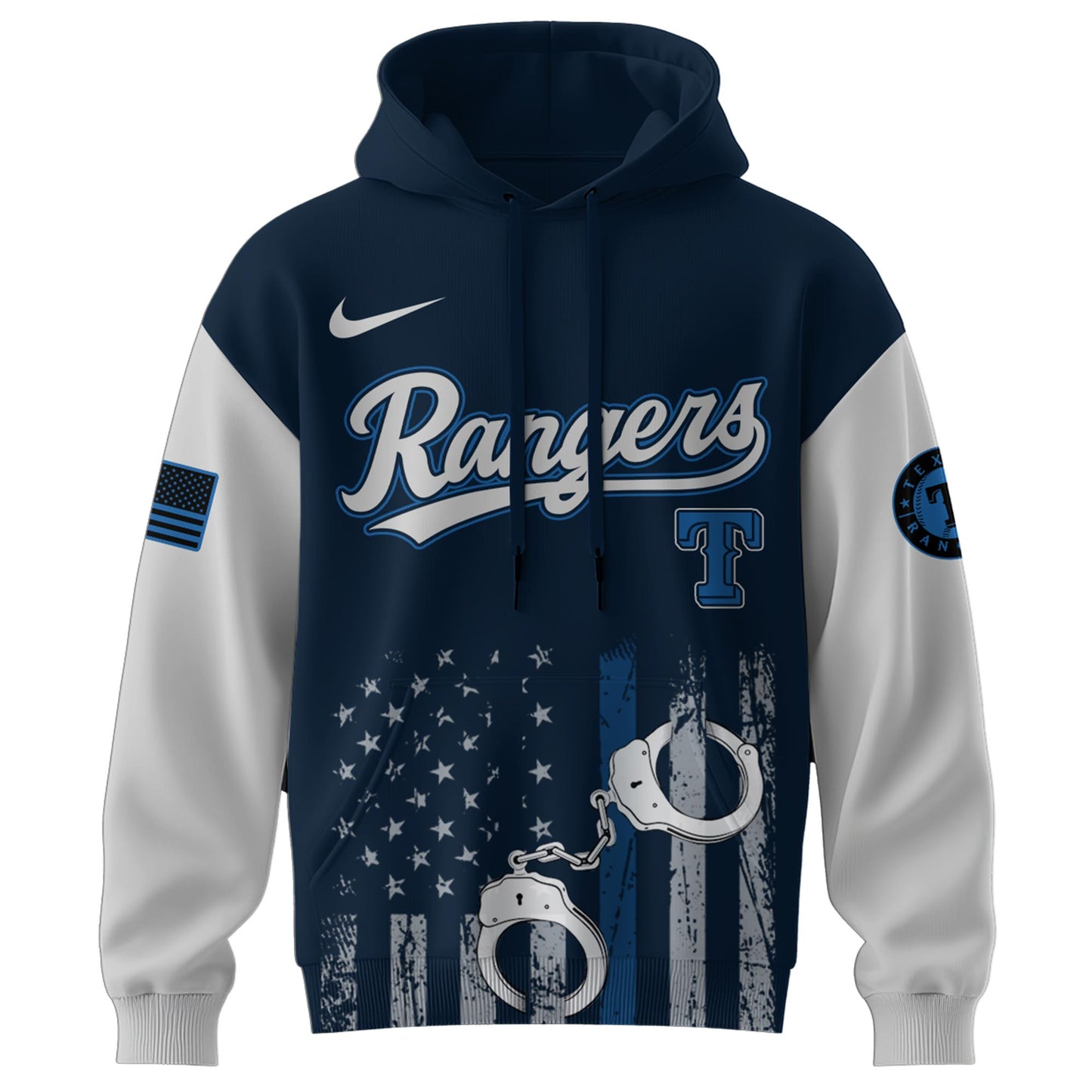 . Texas Rangers MLB x Law Enforcement Appreciation Day Hoodie Limited