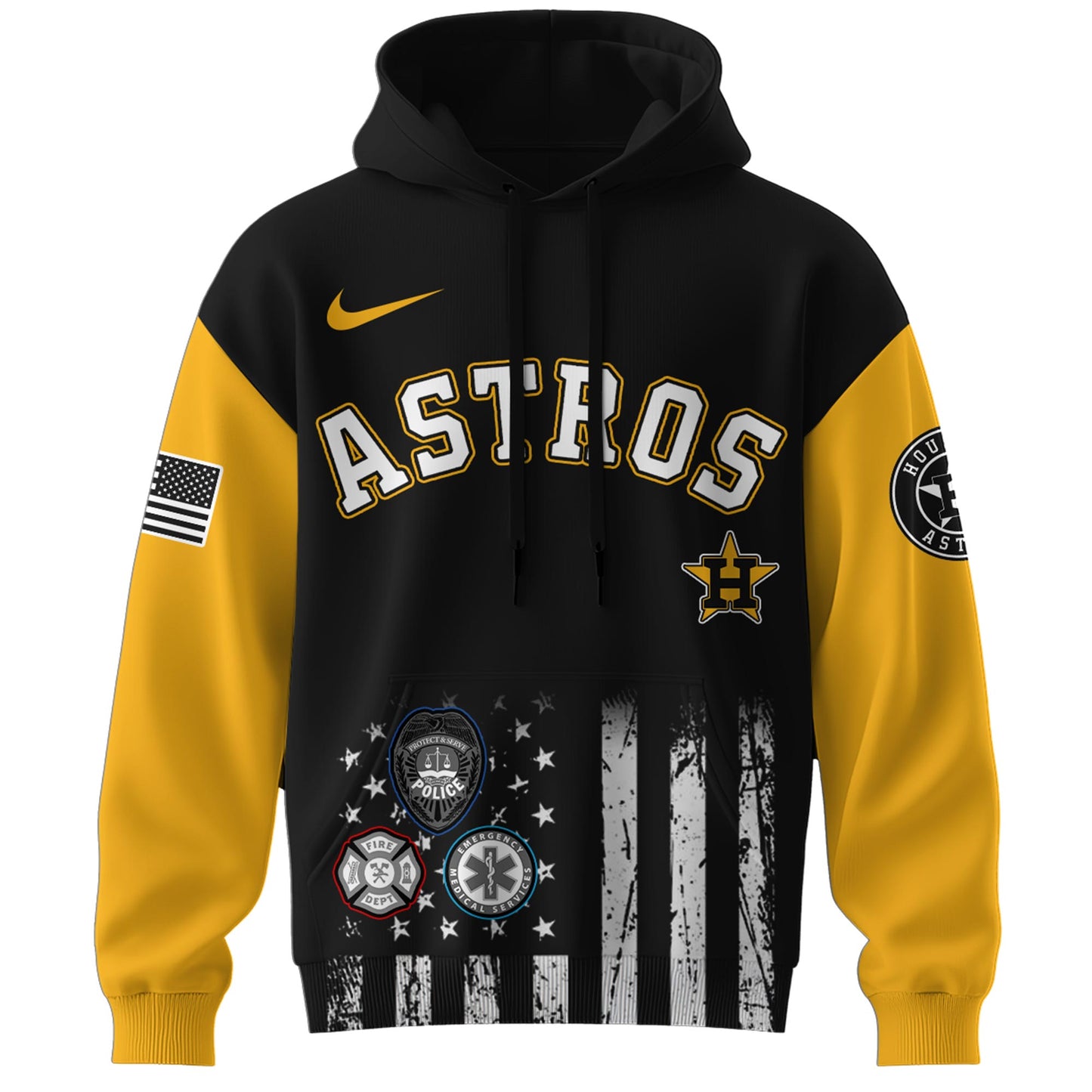 . Houston Astros MLB x First Responders Night Hoodie Limited Edition