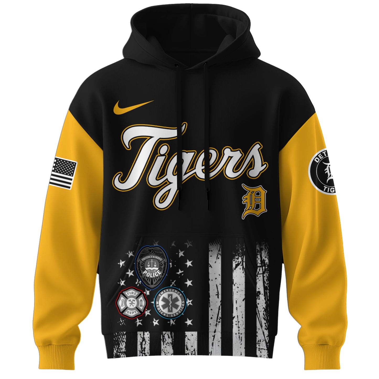 . Detroit Tigers MLB x MLB x First Responders Night Hoodie Limited Edition