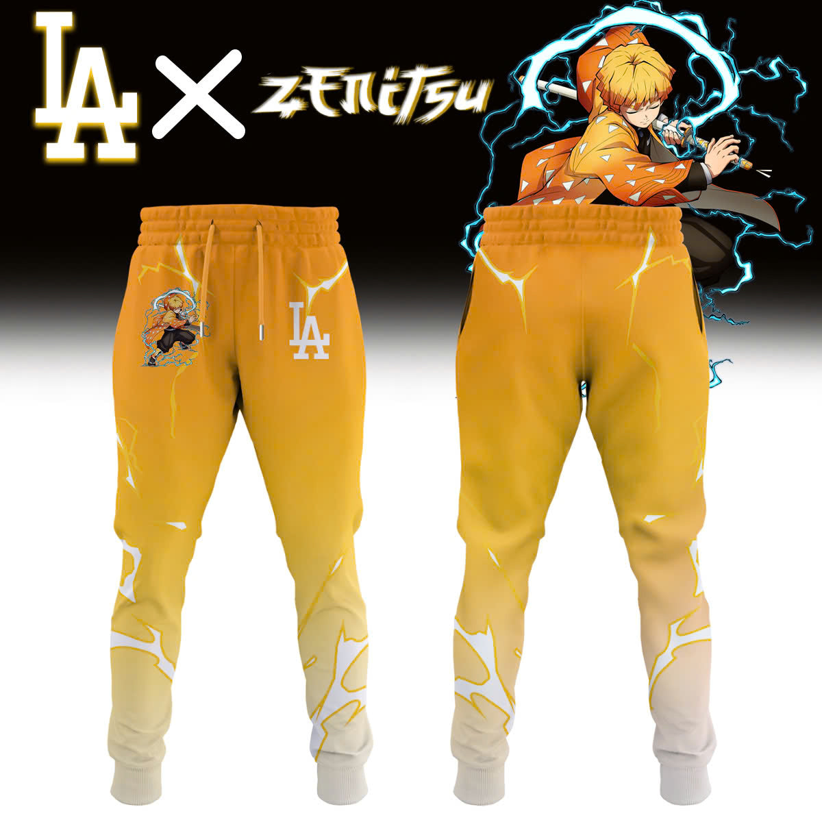 ,,LA Dodgers _ Demon Slayer Agatsuma Zenitsu Jersey 2025