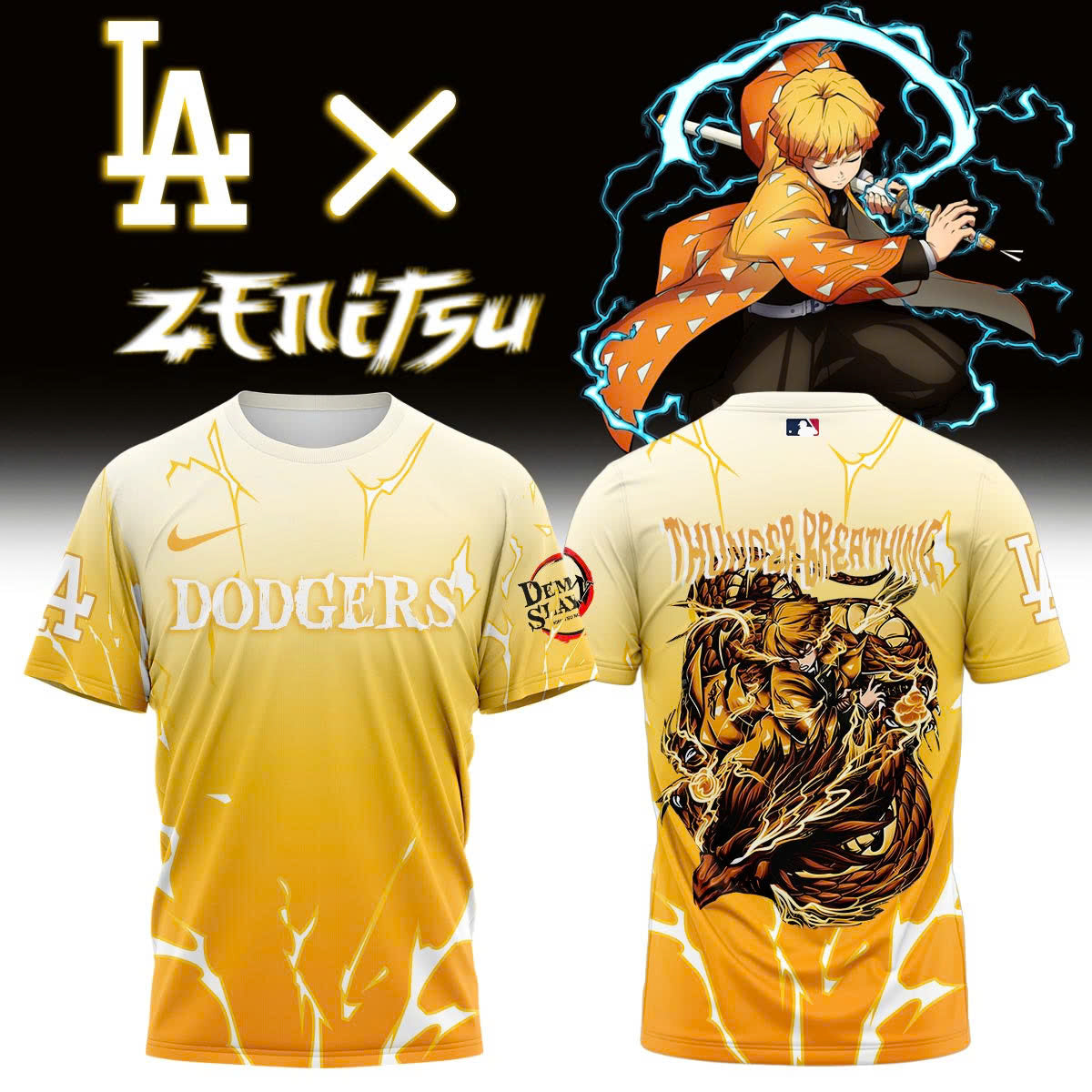 LA vs Demon slayer Agatsuma Zenitsu T-Shirt