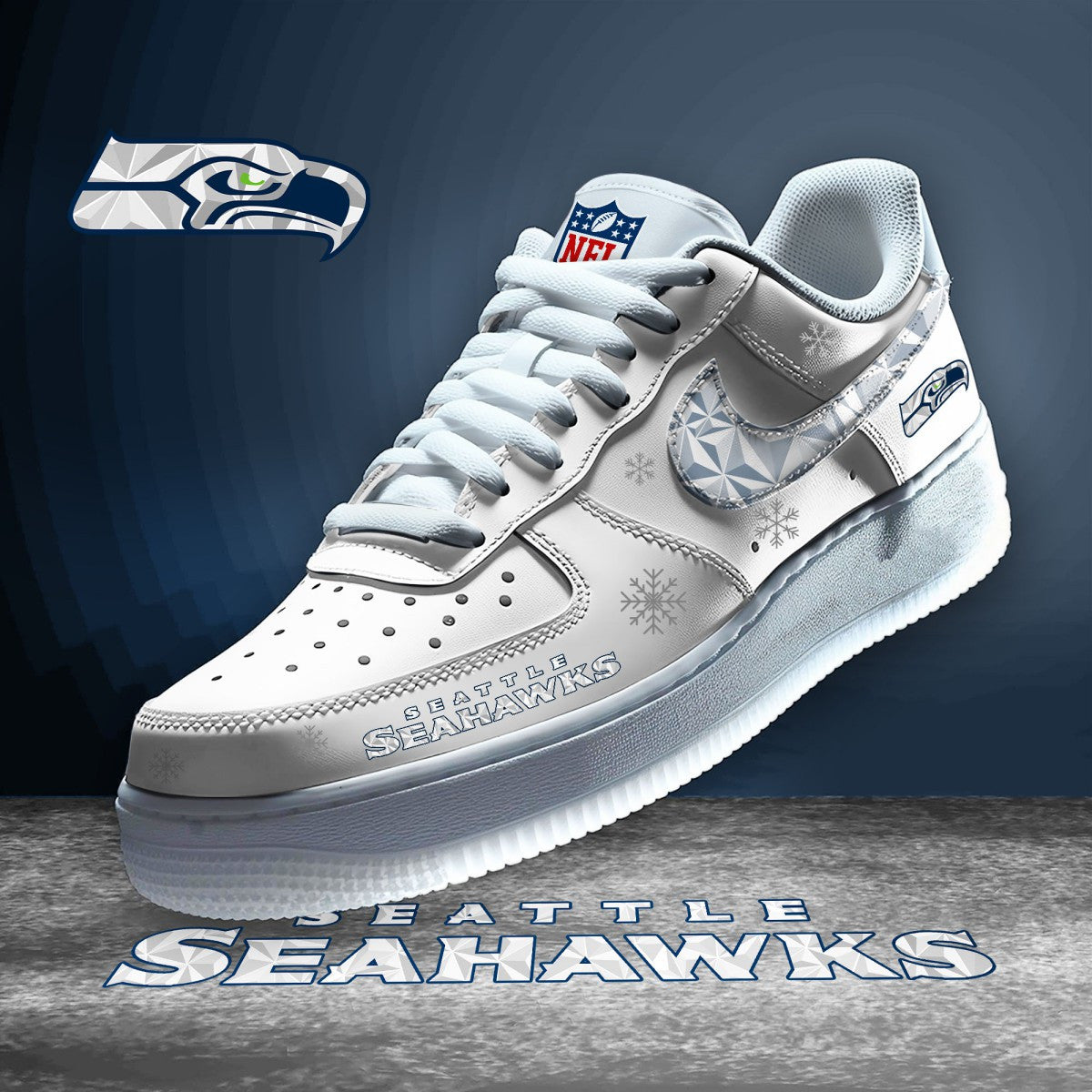 Seattle Seahawks | Personalized Air Force 1, NFL Personalized Limited Edition Shoes 2025 |29