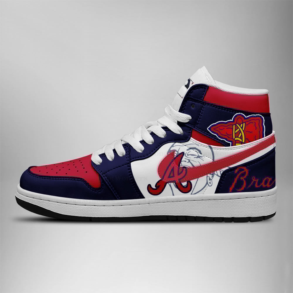 Atlanta braves High Top Air JD1 Sneaker