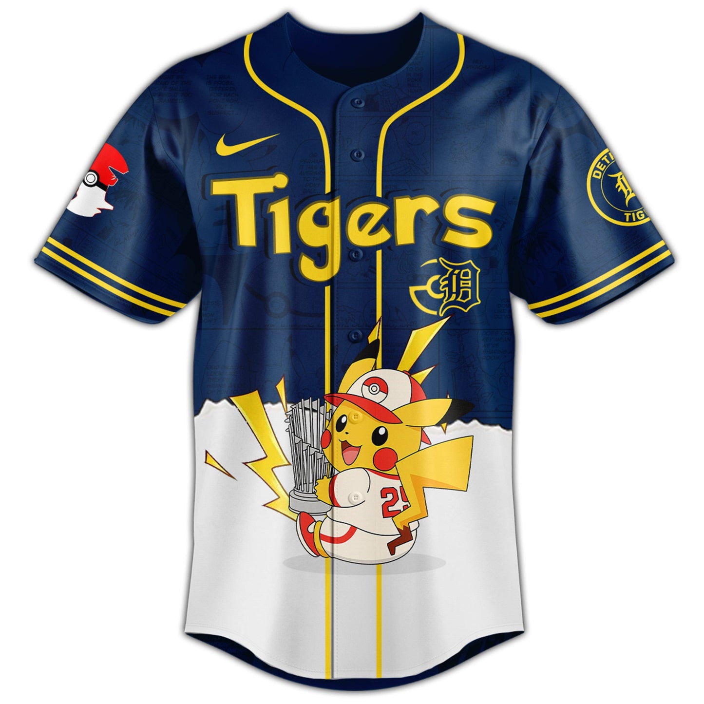 Detroit Tigers V2 × Pokémon GO Night 2025 Limited Edition Jersey