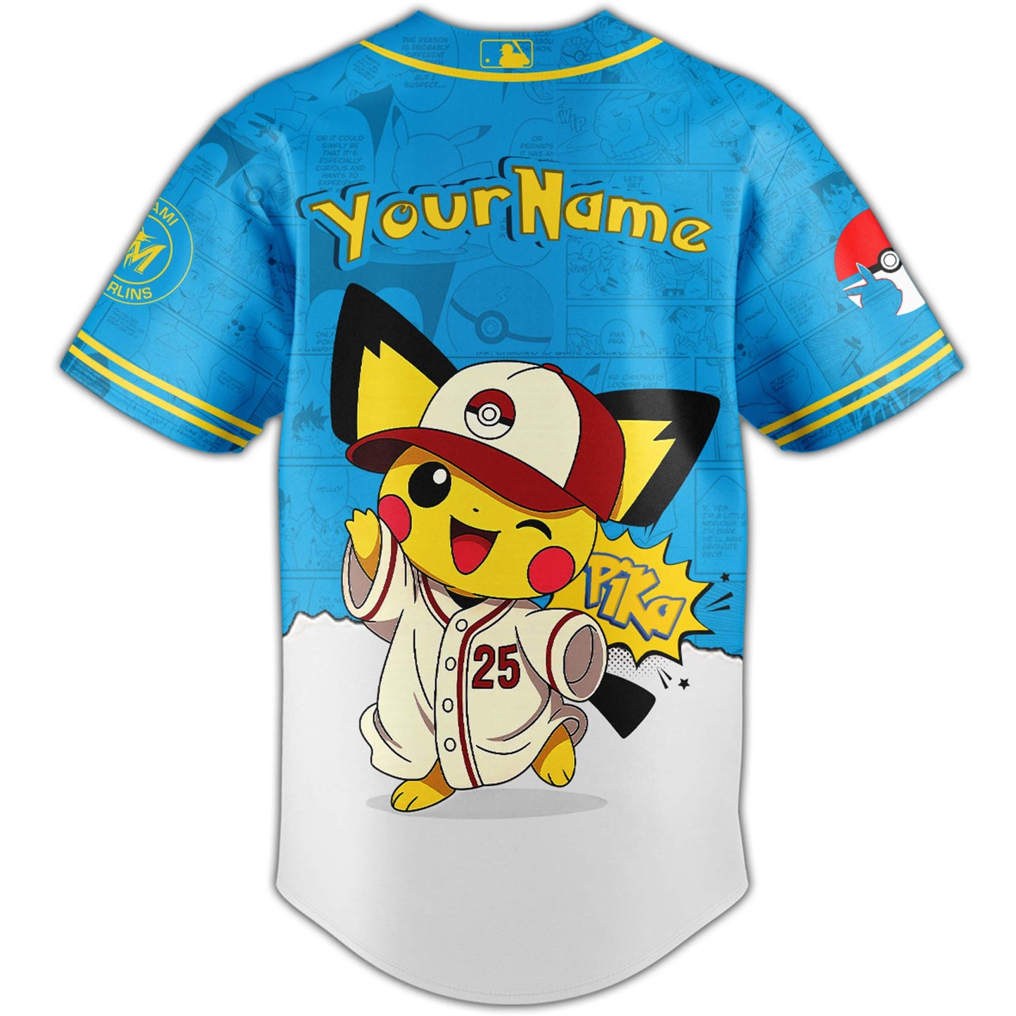 Miami Marlins V2 × Pokémon GO Night 2025 Limited Edition Jersey