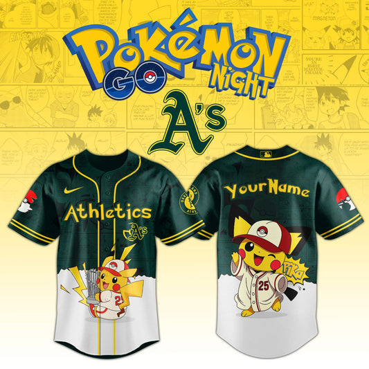 Oakland Athletics V2 × Pokémon GO Night 2025 Limited Edition Jersey