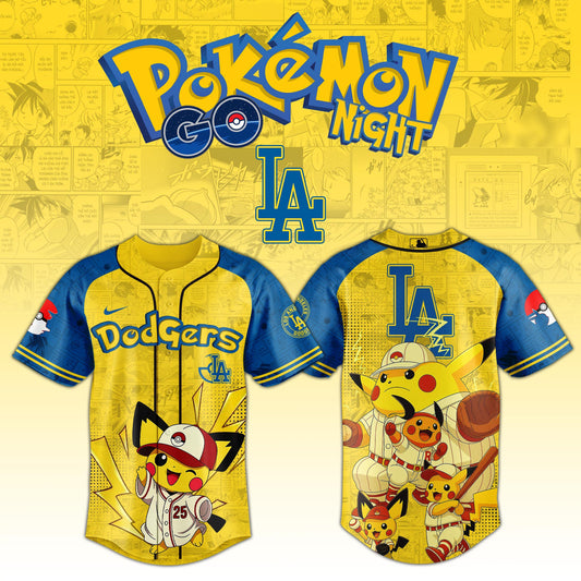 Los Angeles Dodgers × Pokémon GO Night 2025 Limited Edition Jersey