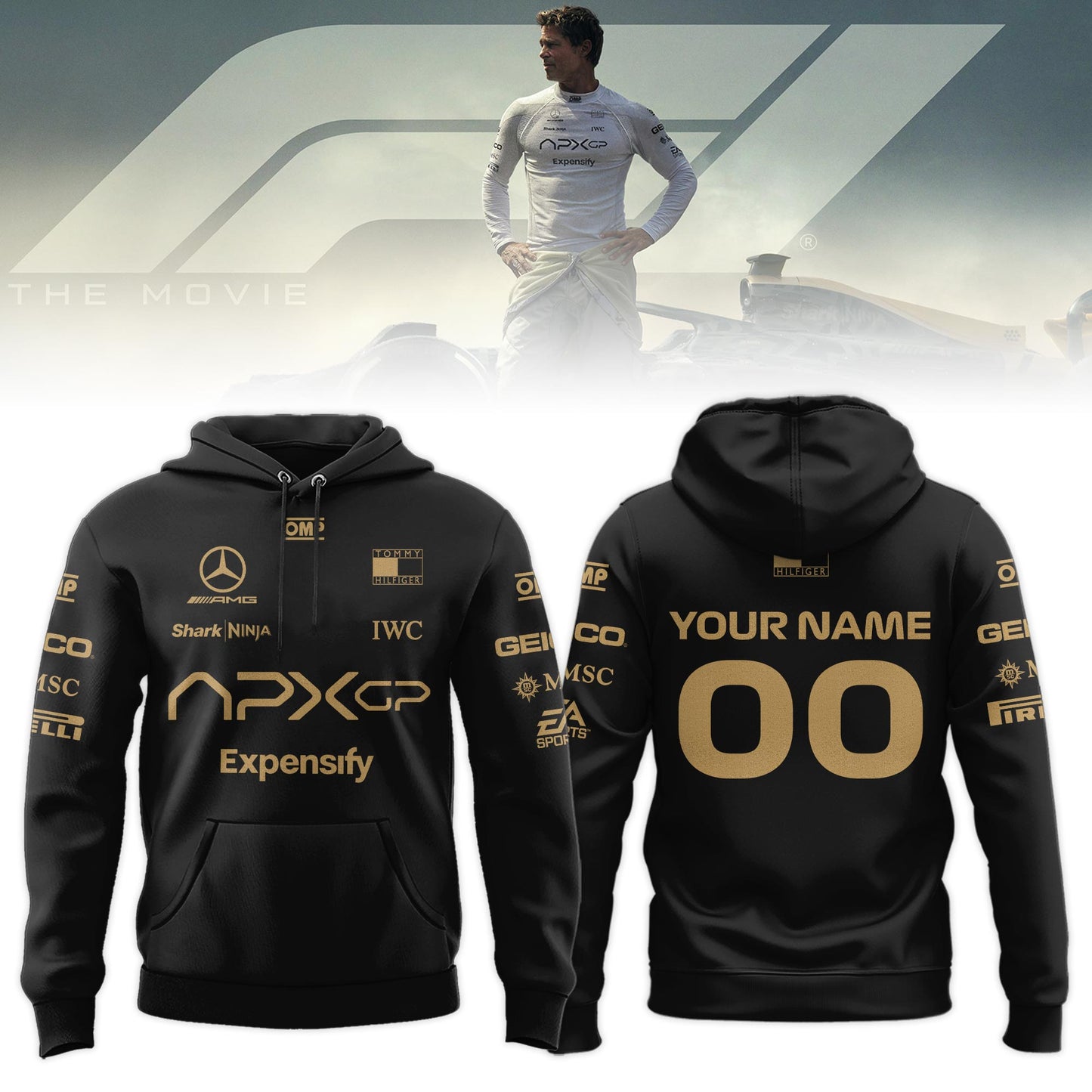 F1 The Movie 2025 APXGP “Brad Pitt” Custom Hoodie