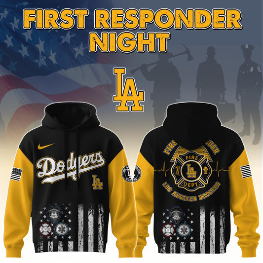 .    Los Angeles Dodgers MLB x First Responders Hoodie Jersey Limited Edition