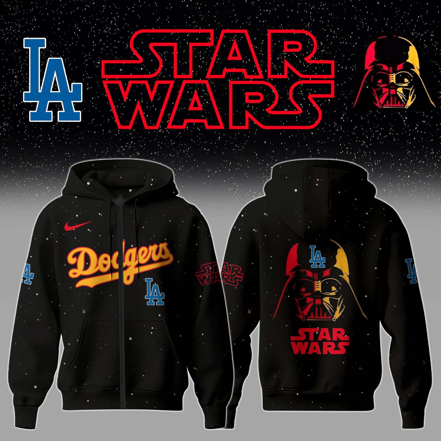 .Los Angeles Dodgers x Stars Wars Night Hoodie Editions Limited