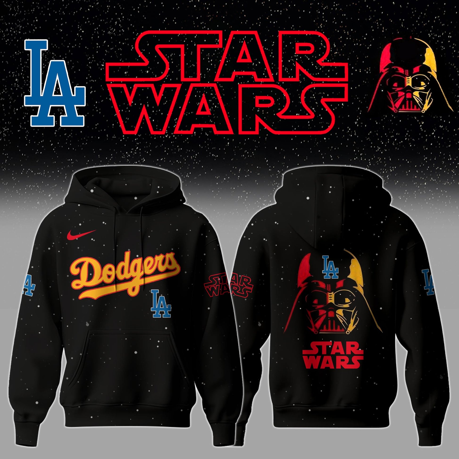 .Los Angeles Dodgers x Stars Wars Night Hoodie Editions Limited