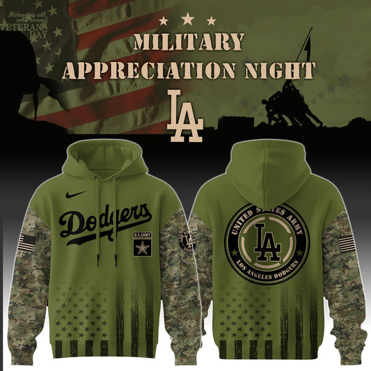 _Los Angeles Dodgers x MLB x Army Military Appreciation Night Hoodie Editions Limited
