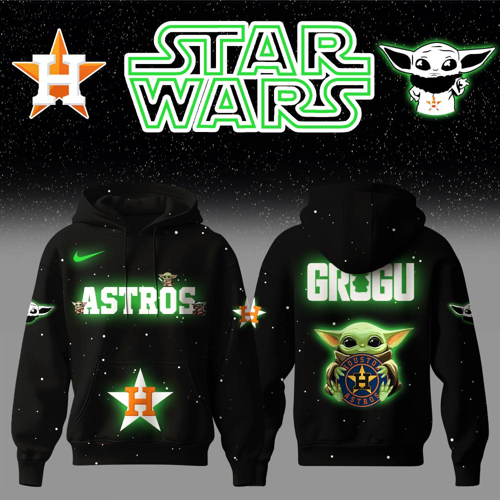 .Houston Astros x Stars Wars Baby Yoda Game Night Hoodie Editions Limited