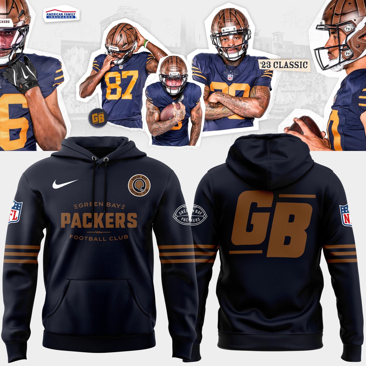 Green Bay Packers 23 Classic Pullover Hoodie
