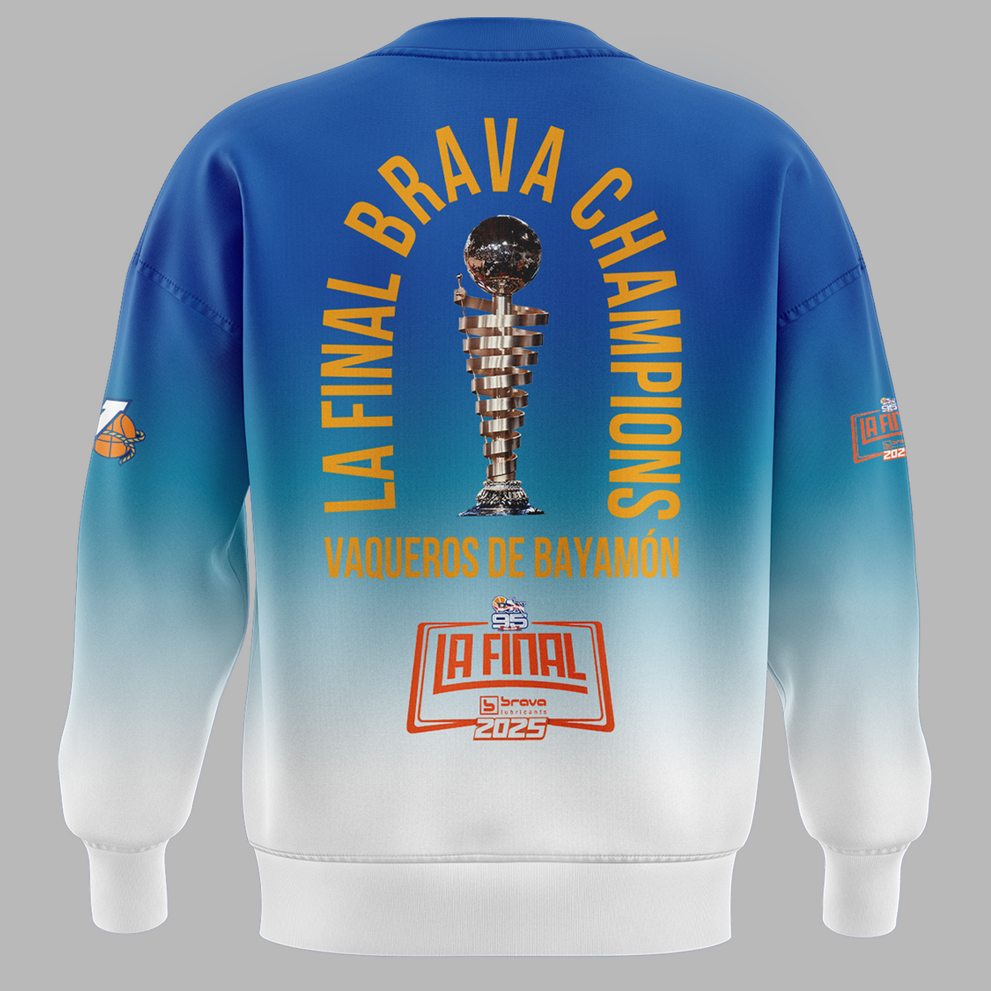 02.Vaqueros de Bayamon Champions Baloncesto Superior Nacional 2025 SWEATSHIRT