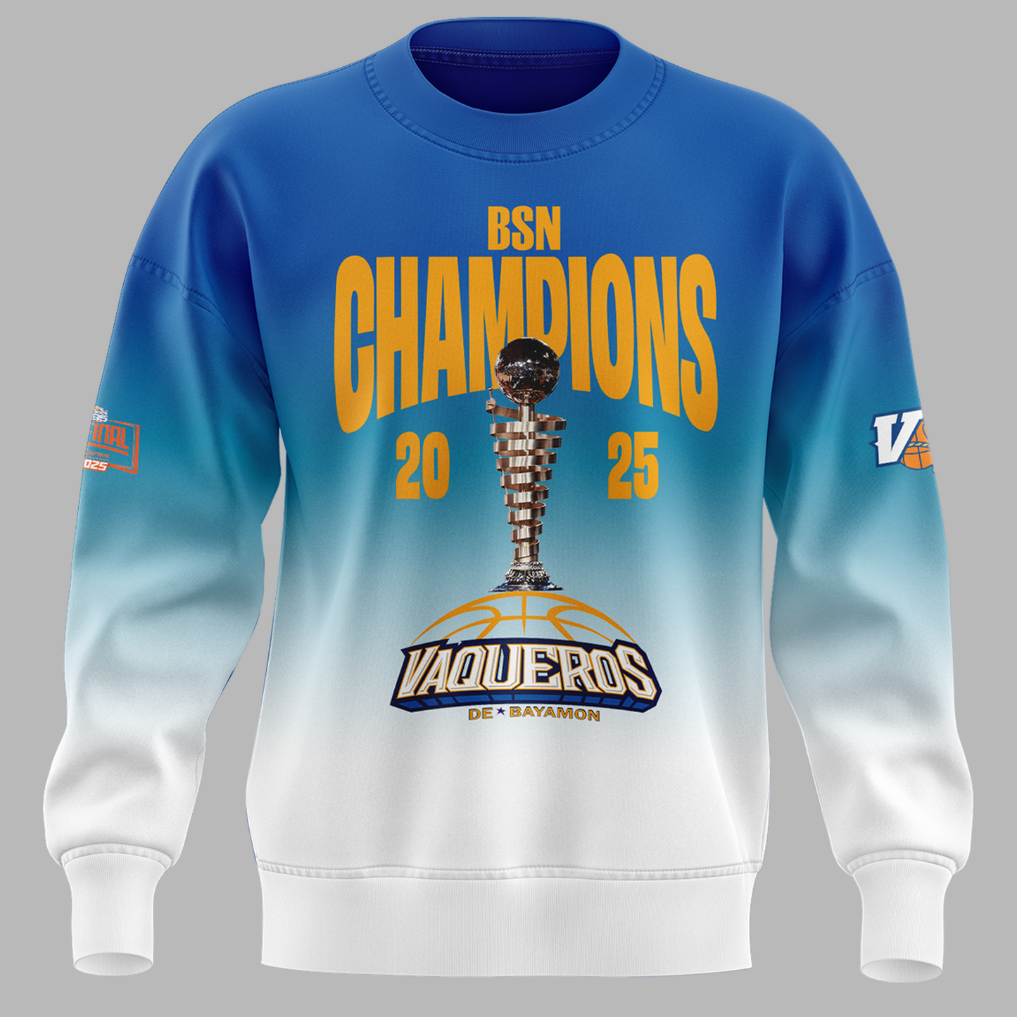 02.Vaqueros de Bayamon Champions Baloncesto Superior Nacional 2025 SWEATSHIRT