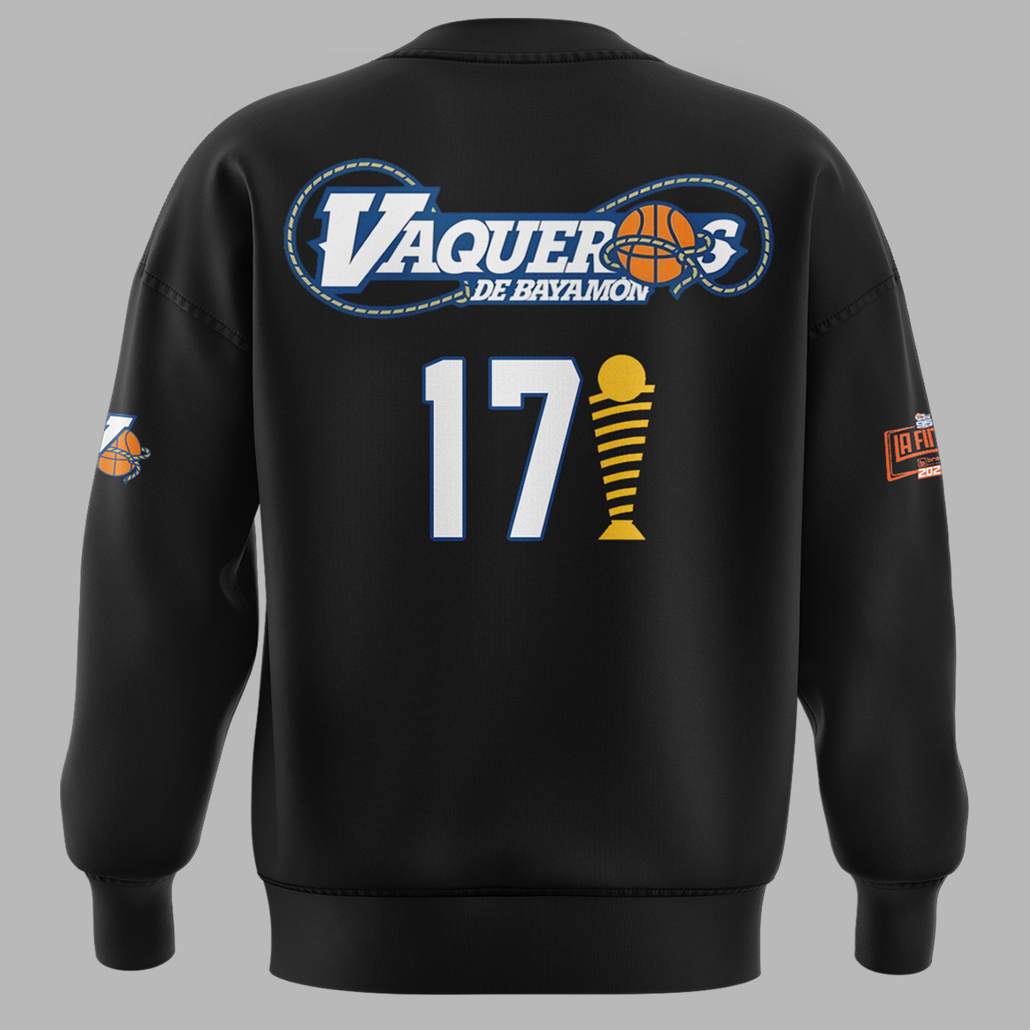05.Vaqueros de Bayamon Champions Baloncesto Superior Nacional 2025 SWEATSHIRT