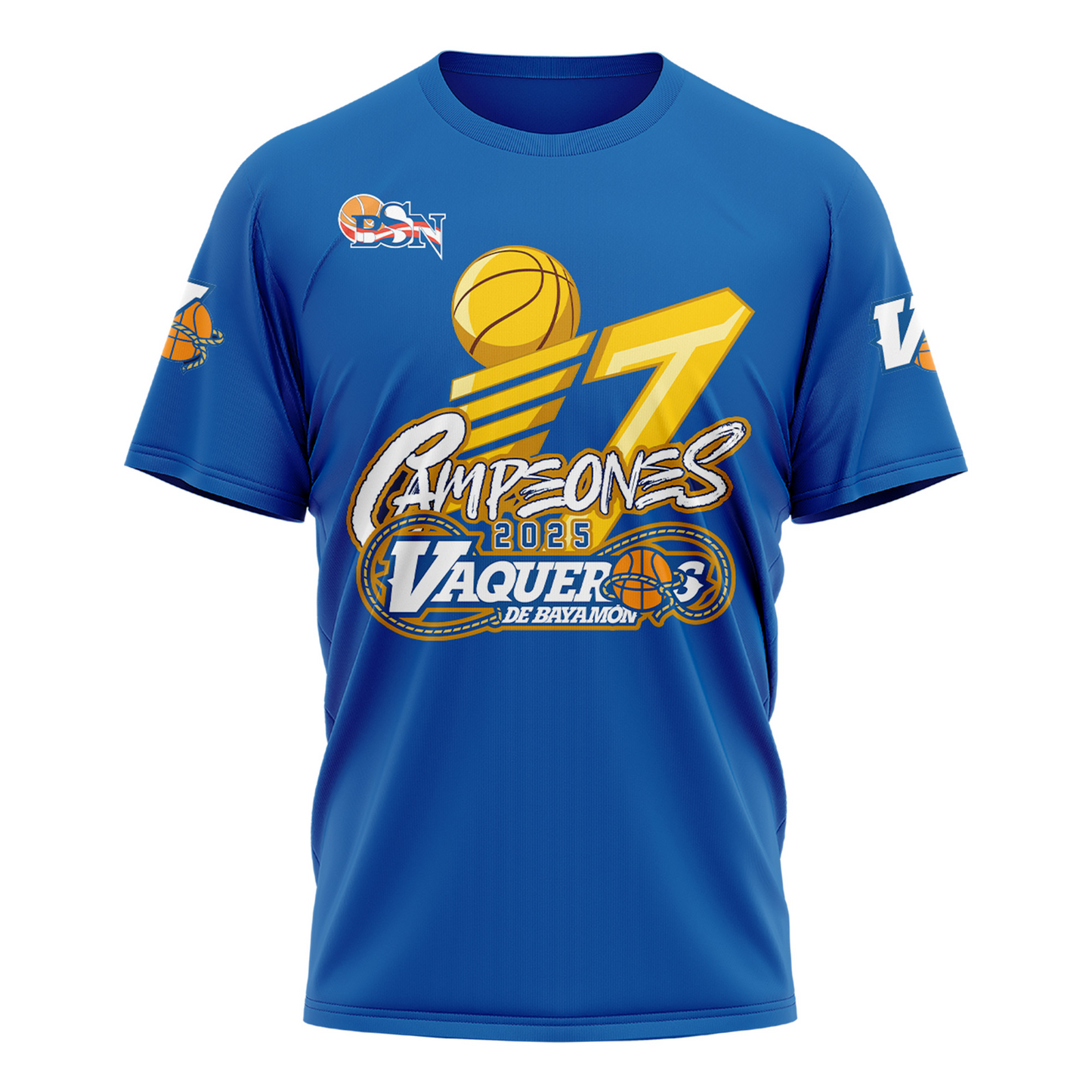19.Vaqueros de Bayamon Champions Baloncesto Superior Nacional 2025 Tshirt