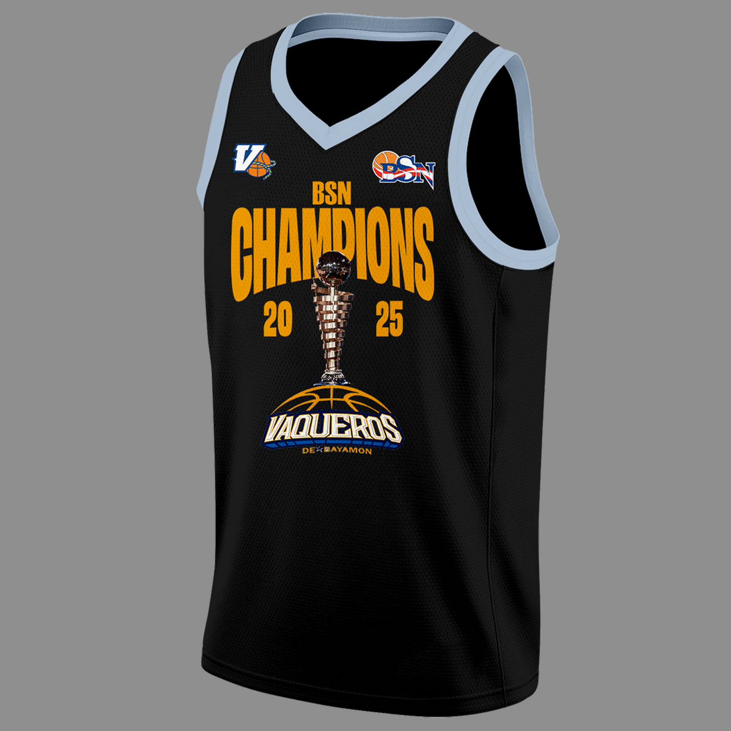 VIP.01.Vaqueros de Bayamon Champions Baloncesto Superior Nacional 2025 Jersey Basketball