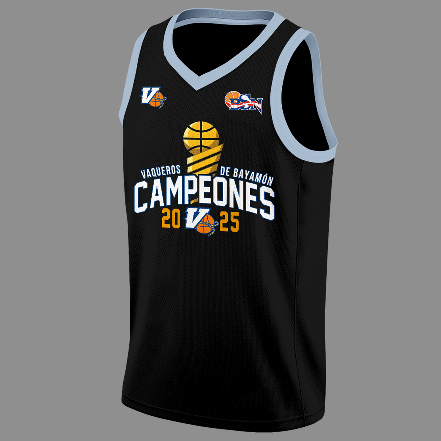 VIP.02.Vaqueros de Bayamon Champions Baloncesto Superior Nacional 2025 Jersey Basketball