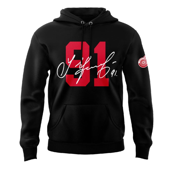 Detroit Red Wings 91 Sergei Fedorov Hoodie V1