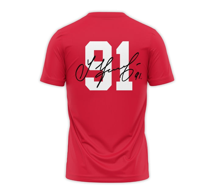 Detroit Red Wings 91 Sergei Fedorov Tshirt-Red