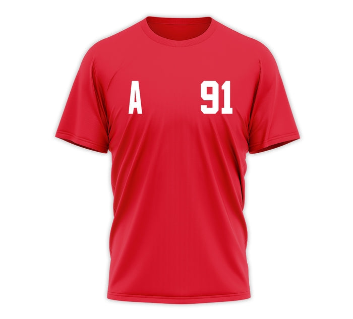 Detroit Red Wings 91 Sergei Fedorov Tshirt-Red