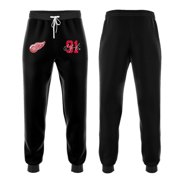 Detroit Red Wings 91 Sergei Fedorov Tshirt-Black