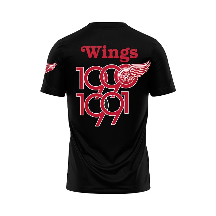 Detroit Red Wings 91 Sergei Fedorov Tshirt-Black