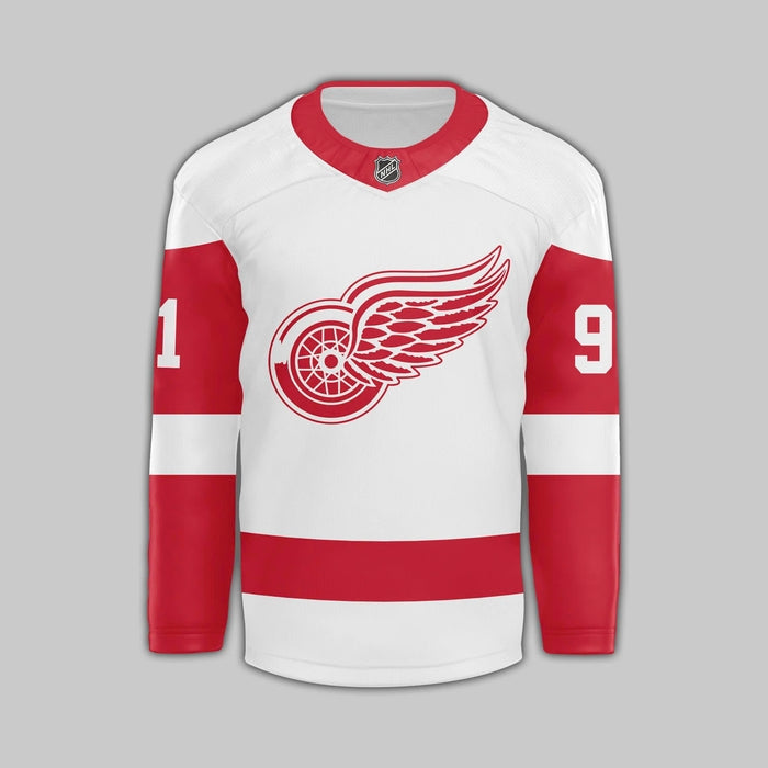 Detroit Red Wings 91 Sergei Fedorov Hockey Jersey-White